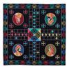 Game of Royals at Night,'Traditional Embroidered Black Cotton Ludo Game from India'
