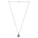 'Heart-Shaped Faceted Two-Carat Blue Topaz Pendant Necklace'