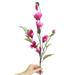 Miyuadkai Artificial flowers Artificial Flowers Leaf Magnolia Floral Wedding Bouquet Party Home Decor room decor Hot Pink One Size