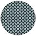 Saphir Mira Modern Trellis & Lattice Blue/Green/White 7 -6 x 7 -6 Round Rug