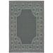 HomeRoots 8 x 11 ft. Gray Stain Resistant Indoor & Outdoor Rectangle Area Rug - Gray and Ivory - 8 x 11 ft.