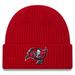 Men's New Era Red Tampa Bay Buccaneers Prime Cuffed Knit Hat