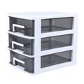 Three-layer Storage Cabinet Plastic Drawer Type Storage Box Portable Multifunctional Dustproof Storage Case Desktop Organizer Su