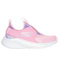 Skechers Girl's Skech Fast 2.0 Sneaker | Size 3.0 | Pink | Synthetic/Textile | Machine Washable