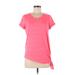 Tek Gear Active T-Shirt: Pink Print Activewear - Women's Size Medium