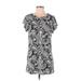 Weekend Suzanne Betro Casual Dress - Mini Crew Neck Short sleeves: Gray Print Dresses - Women's Size Small - Paisley Wash