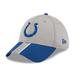 Men's New Era Heather Gray/Royal Indianapolis Colts Striped 39THIRTY Flex Hat