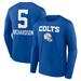 Men's Fanatics Branded Anthony Richardson Royal Indianapolis Colts Team Wordmark Name & Number Long Sleeve T-Shirt