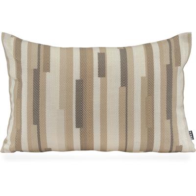Dekokissen H.O.C.K. "Espen", beige (beige, braun, gestreift), B:60cm H:10cm L:40cm, Obermaterial: 67% Viskose, 33% Leinen. Füllung: 100% Polyester, Dekokissen_Sitzkissen_Kissenhüllen, Streifen, gemustert, inkl. Füllung, Bezug mit Reißverschluss... Image