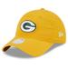 Women's New Era Gold Green Bay Packers Main Core Classic 2.0 9TWENTY Adjustable Hat