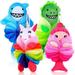 4 Pieces Animal Bath Loofahs Kids Body Loofahs Cartoon Shower Loofahs Cute Bath Sponges Pouf Body Scrubbers Mesh Loofah Sponges for Children Kids Shower Bath Baby Washing Exfoliating 4 Styles