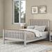 Bed Frame with Headboard and Footboard, Country Gray Solid Wood Platform Bed with Oak Top,No Spring Box Needed