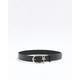 River Island Womens Black Pearl Buckle Belt