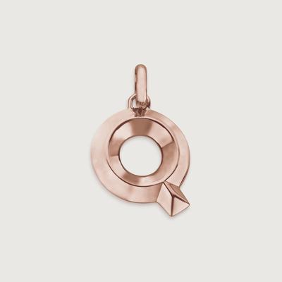 Alphabet Pendant Q, Rose Gold Vermeil on Silver