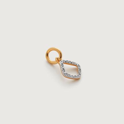 Gold Riva Mini Kite Diamond Pendant Charm Diamond