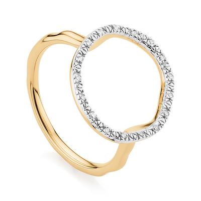 Gold Riva Circle Diamond Ring Diamond
