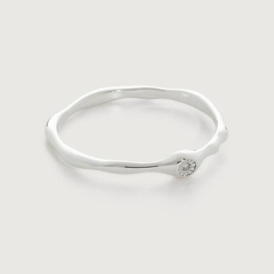 Sterling Silver Siren Mini Diamond Stacking Ring
