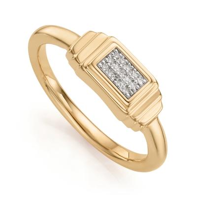 Gold Baja Deco Diamond Ring Diamond