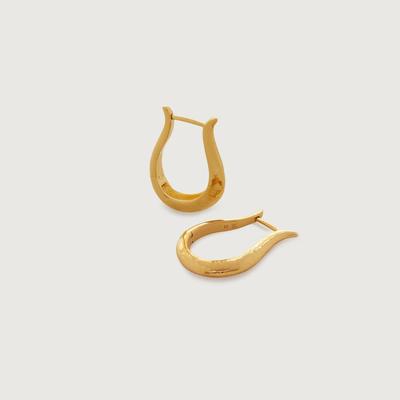 Gold Deia Lyre Medium Hoop Earrings