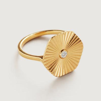 Gold Disco Diamond Ring Diamond