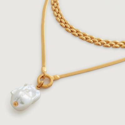 Heirloom and Snake Chain Pearl Necklace Set