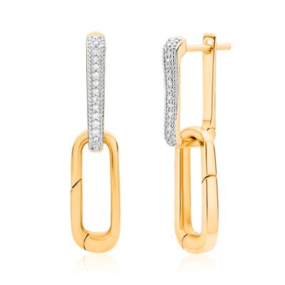 Gold Alta Capture Charm Diamond Earrings Diamond