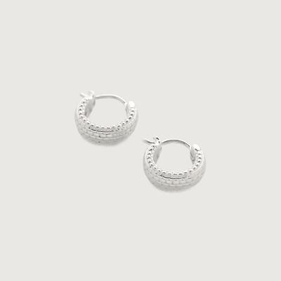 Sterling Silver Heirloom Huggie Earrings