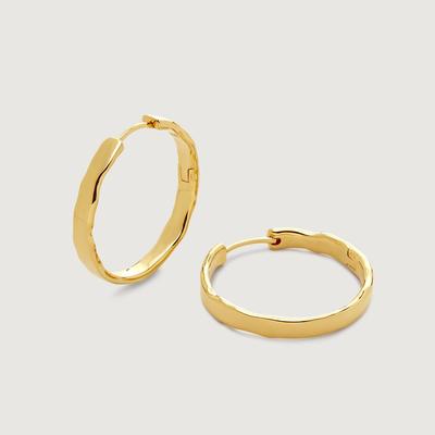 Gold Siren Muse Wave Medium Hoop Earrings