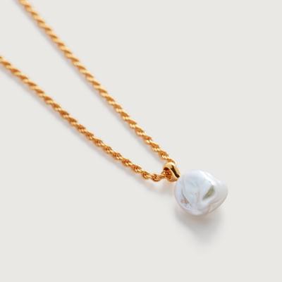 Gold Nura Tiny Keshi Pearl Necklace Adjustable 42cm/16.5' Pearl