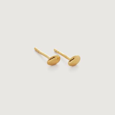 Gold Nura Mini Nugget Stud Earrings