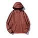 Wyongtao Women s Lightweight Hooded Raincoat Waterproof Packable Active Outdoor Rain Jacket Coffee XXXXL