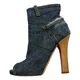 Dolce & Gabbana Cloth open toe boots