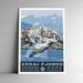 Kenai Fjords National Park Vintage Travel Poster / Postcard WPA Style Retro Alaska