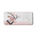 YhbSmt Floral Computer Mouse Pad Japanese Cherry Blossom Sakura Tree Branch Soft Pastel Watercolor Print Rectangle Non-Slip Rubber Mousepad X-Large 35 x 15 Gaming Size Coral Pale Grey