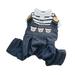 ASFGIMUJ Dog Clothes Boy Pet Ring Puppy Dog Clothing Cat Clothing Suspenders Pull Chest Back Bear Head Jeans Puppy Toddler