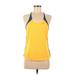 Nike Active Tank Top: Yellow Print Activewear - Women's Size Medium