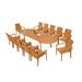 Teak Smith Algrave Oval 12 - Person 117" Long Teak Outdoor Dining Set Wood/Teak in Brown/White | 117 W x 43 D in | Wayfair