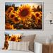 August Grove® Orange Sunflowers Sunlit Sunflowers II Metal | 16 H x 32 W x 1 D in | Wayfair 3C830CE525904D39B69692C4D3756597