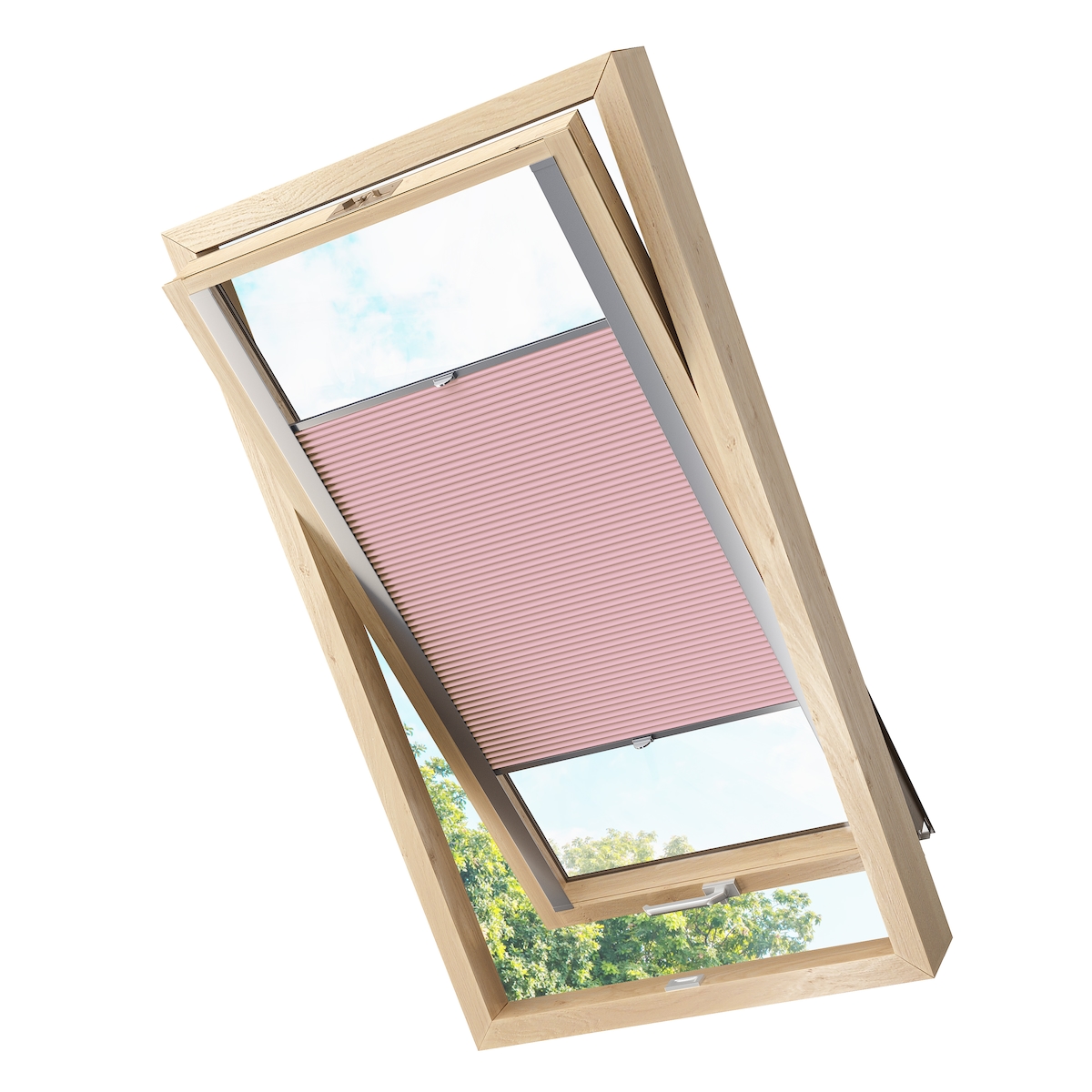 KS Handel 24 Dachfensterplissee Faltrollo Thermo verdunkelnd passend für Velux MK06 Beere Image