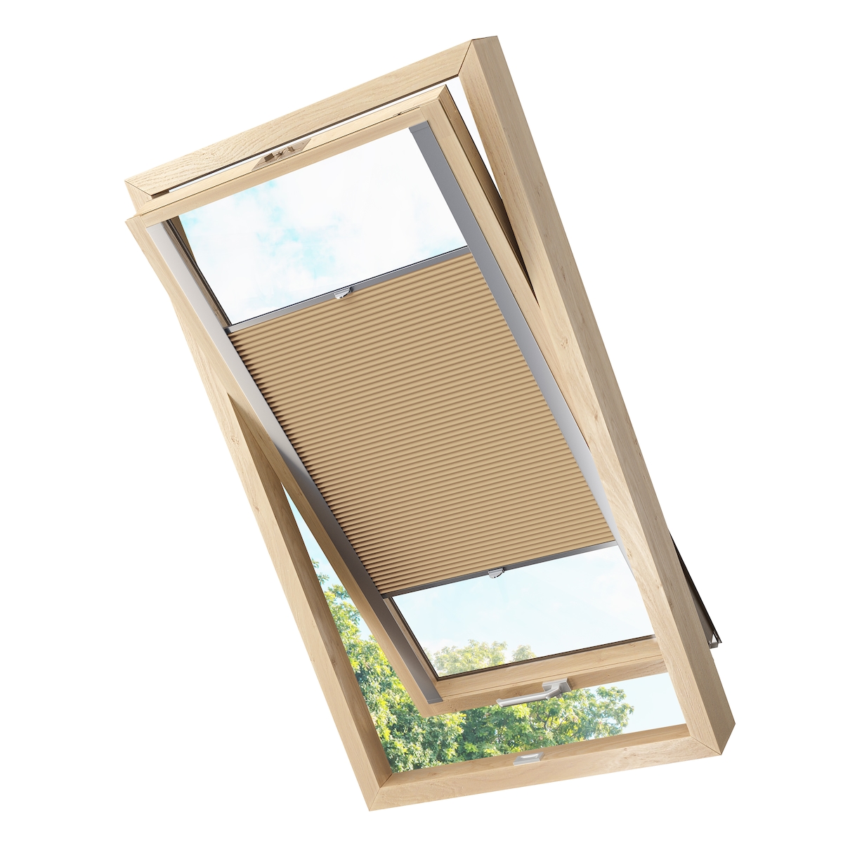 KS Handel 24 Dachfensterplissee Faltrollo Thermo verdunkelnd passend für Velux PK10 Cappuccino Image