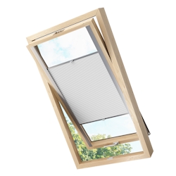 KS Handel 24 Dachfensterplissee Faltrollo Thermo verdunkelnd passend für Fakro 66x118 Weiss Image