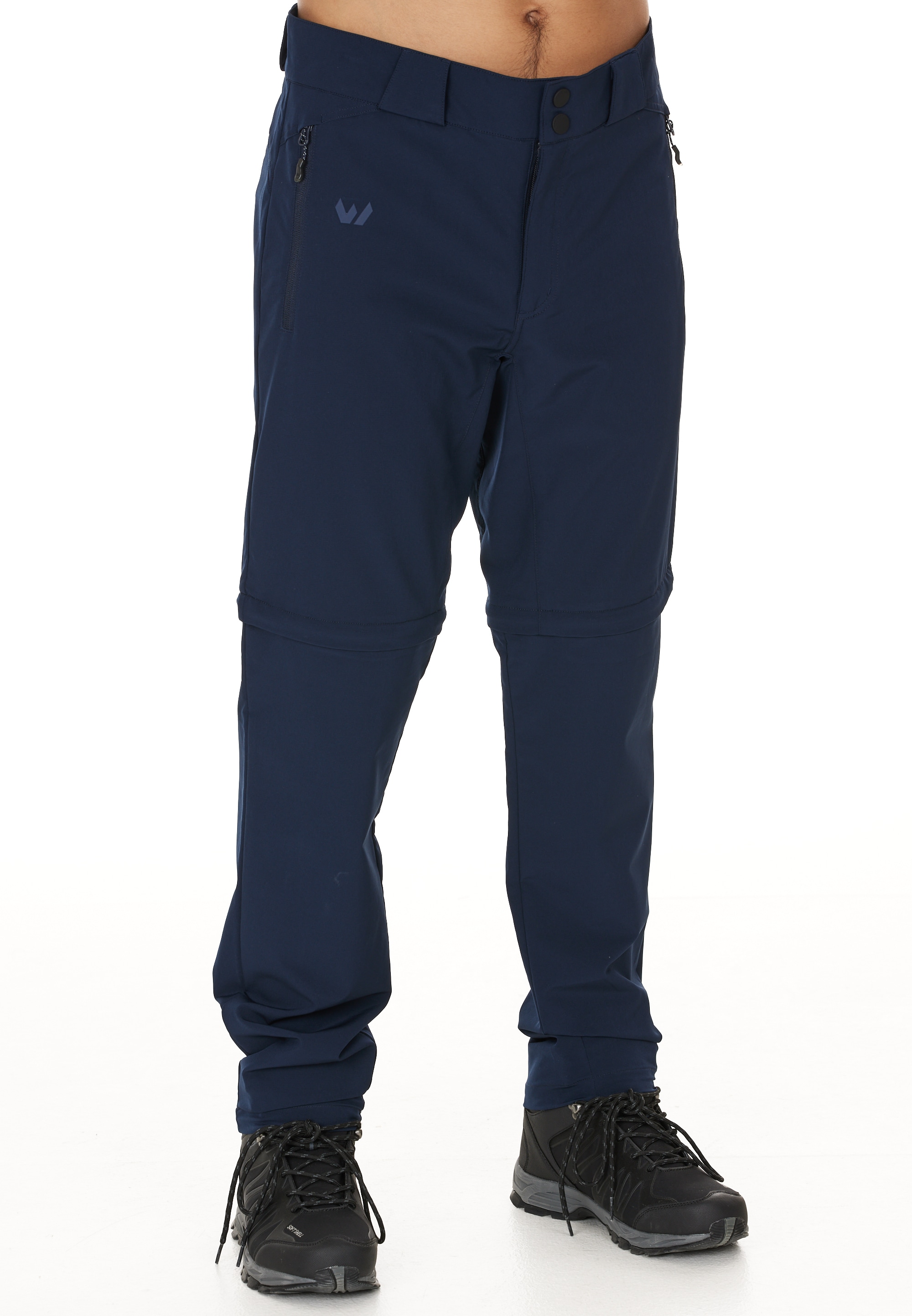 Outdoorhose WHISTLER "Gerdi", Herren, Gr. 4XL, US-Größen, blau (dunkelblau), 92% Polyester, 8% Elasthan, unifarben, lang, Hosen, zur Verwendung als Hose oder Shorts dank Zip-Off-Funktion Image