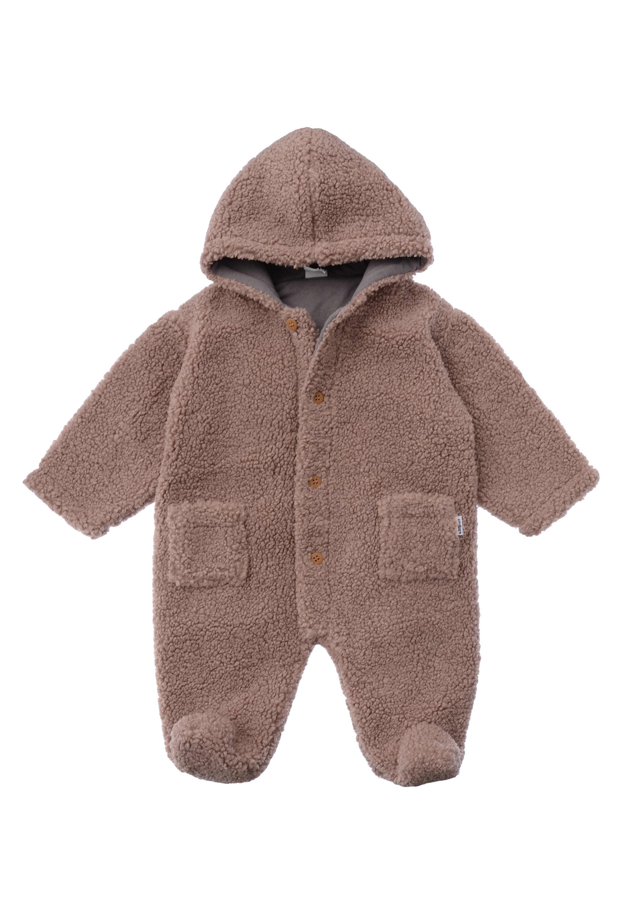 Overall LILIPUT, Kinder, Gr. 74/80, rosa (altrosa), 100% Polyester, ohne Ausschnitt, Overalls, mit kuscheliger Kapuze Image