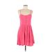 Express Casual Dress - A-Line Sweetheart Sleeveless: Pink Solid Dresses - Women's Size Medium