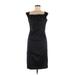 Eliza J Casual Dress - Sheath Square Sleeveless: Black Solid Dresses - Women's Size 6