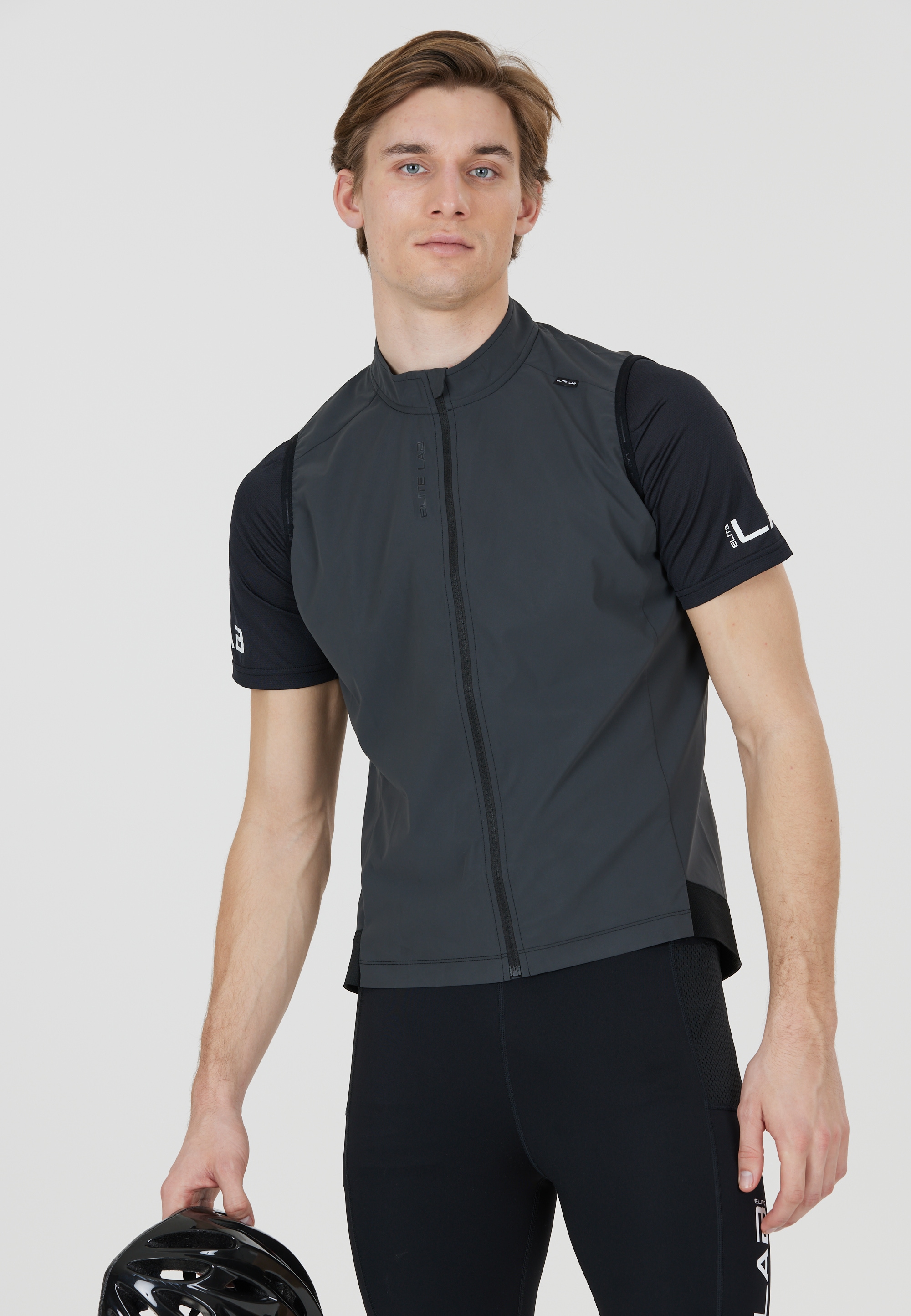 Softshellweste ELITE LAB "Bike Elite X1", Herren, Gr. L, schwarz, 100% Polyester, Westen, mit Windschutz-Funktion und Reflexstreifen Image
