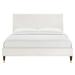 Modway Platform Bed Upholstered/Velvet in White | 13 H x 63.5 W x 63.5 D in | Wayfair 889654267836