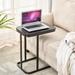 Everly Quinn Rexhije Quinn 23" H C-shaped Sofa Side Table, Modern-glam End Snack Table w/ Metal Frame | 23 H in | Wayfair