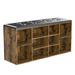 Latitude Run® Shoe Storage Bench Fur/Wood/Manufactured Wood in Black/Brown | 18.3 H x 39.4 W x 11.8 D in | Wayfair B74F004652B24E43AD3FC613BC072E23