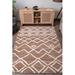 Brown/White 114 x 78 x 0.7 in Area Rug - Union Rustic Keiten Indoor/Outdoor Area Rug Polyester | 114 H x 78 W x 0.7 D in | Wayfair